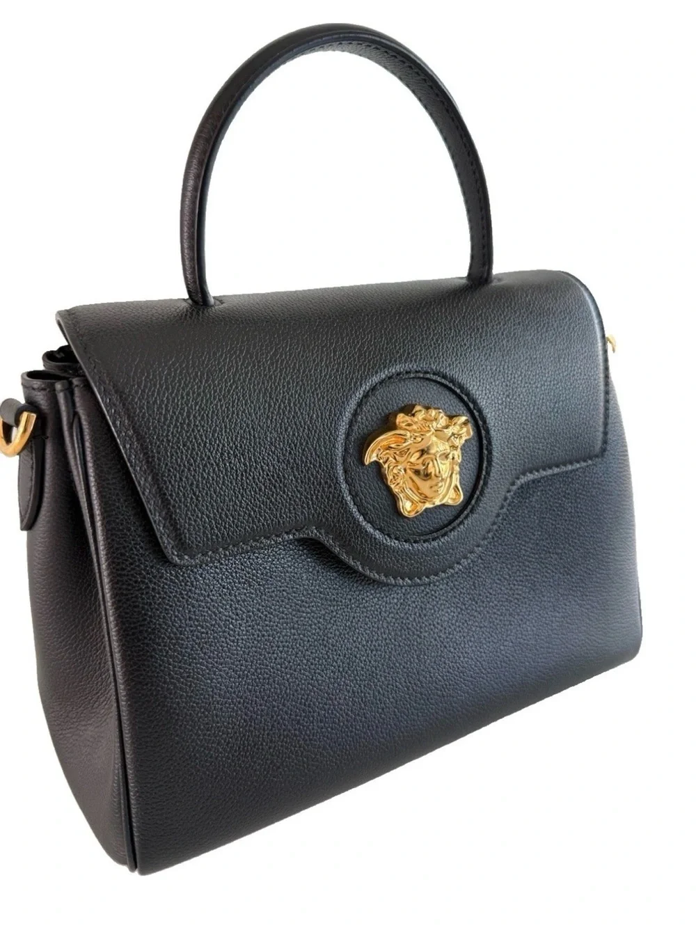 Versace La Medusa Leather Top Handle